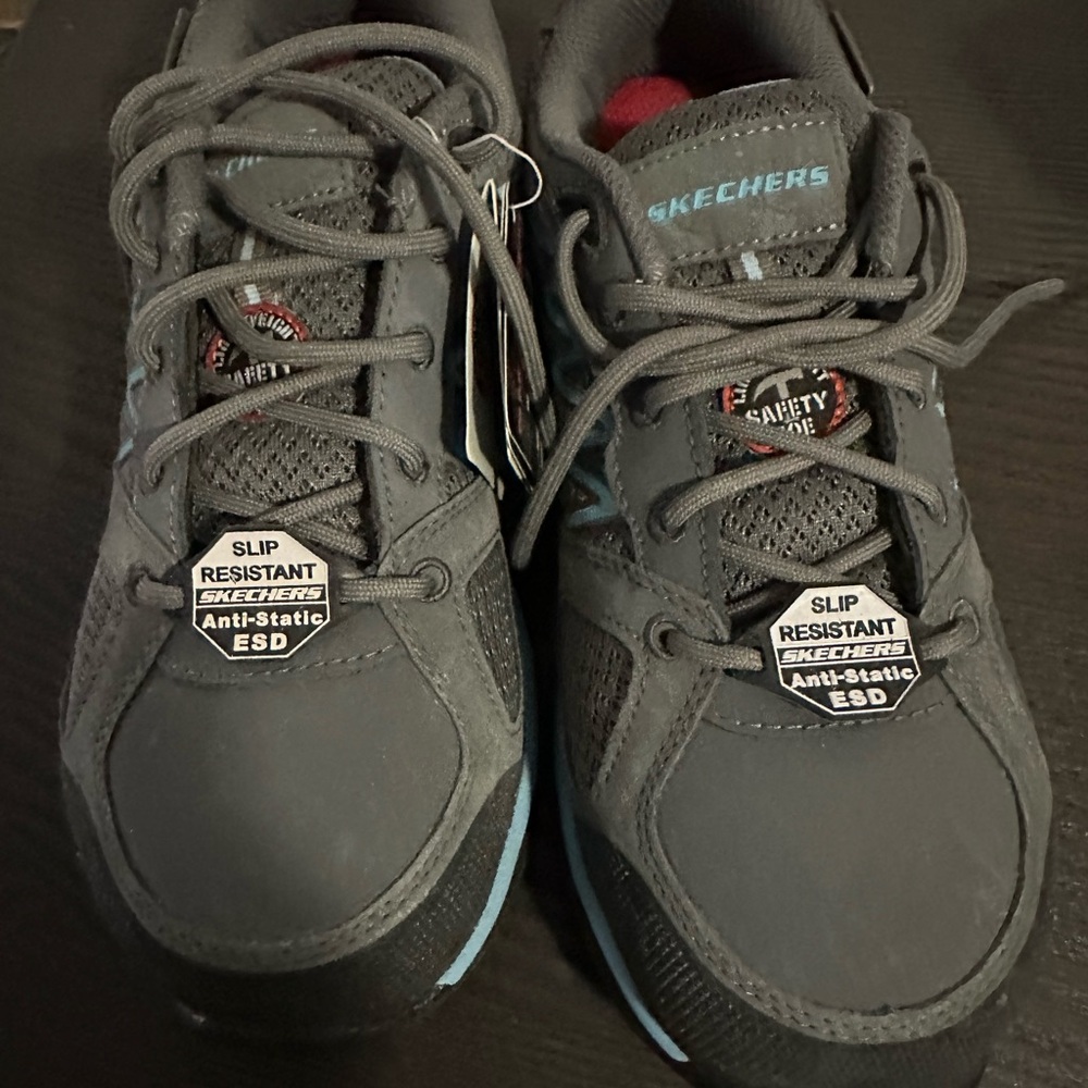Skechers Gray Slip Resistant Work Shoes